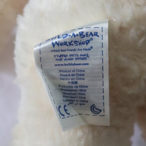 Build A Bear Workshop BABW Kids Cream/Ivory Stuffed Teddy Bear Animal | 16" - Picture 6 of 8